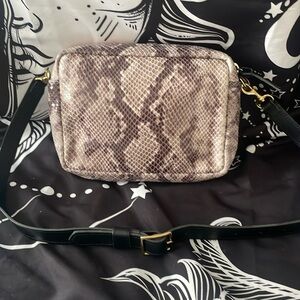 Clare V snake print should bag